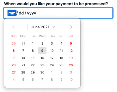 Firefox implementation of date picker